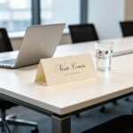 Conference Materials & Documents Table Signs & Triangular Place Cards